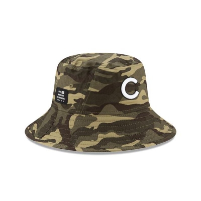 Chicago Cubs Gorra | New Era MLB Armed Forces Weekend Stretch Bucket Hat Mexico - Verdes